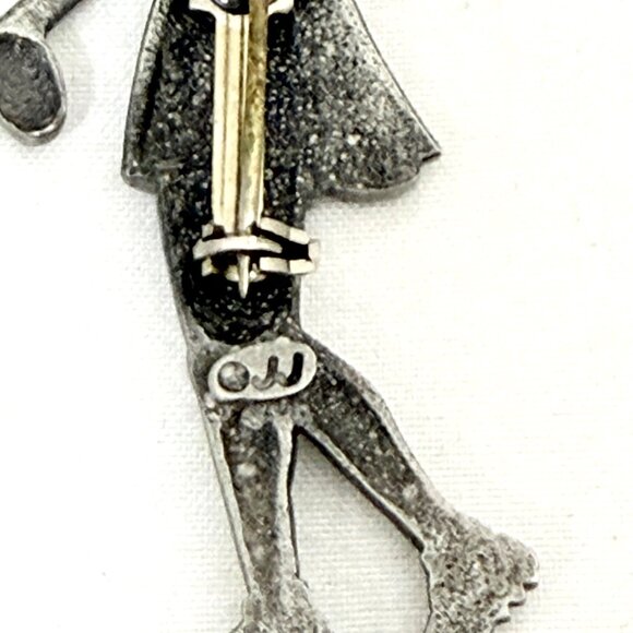 Vintage JJ (Jonette Jewelry) Retro Golfing Woman Brooch/Pin - Circa 1980s - Picture 4 of 6